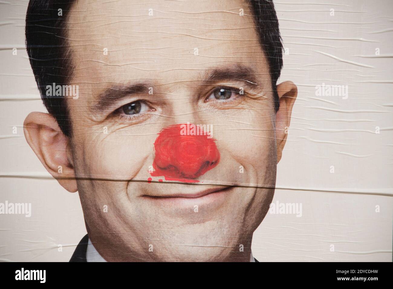 Plakate Kampagne der Kandidaten für die Wahl der Kandidaten in der Präsidentschaftswahl. In Rennes, die Kampagne Plakate der Kandidaten für die Stockfoto