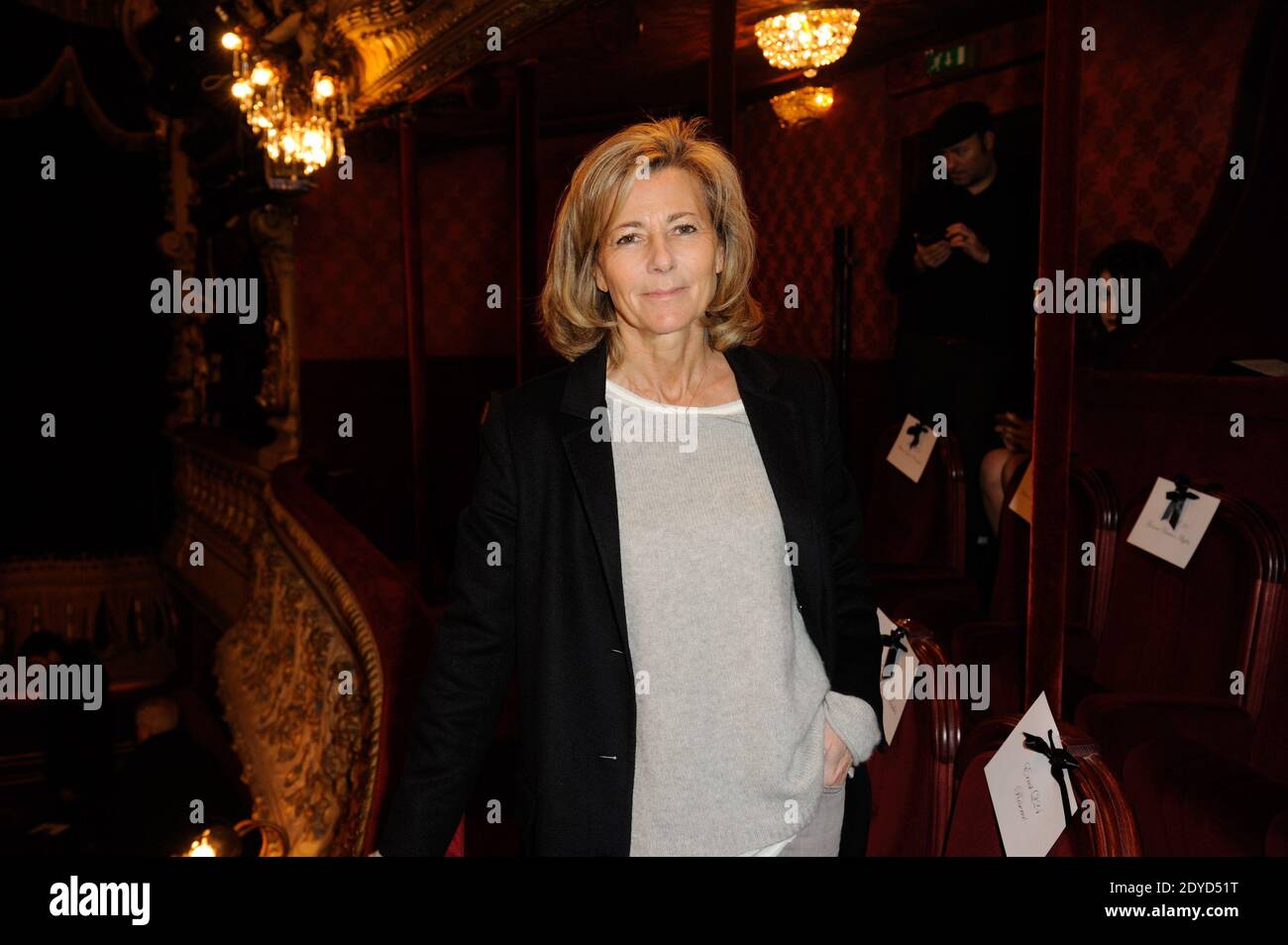 Claire Chazal bei der Haute-Couture Spring-Summer 2013 Franck Sorbier Collection Show, die am 23. Januar 2013 im Theatre du Palais Royal in Paris, Frankreich, stattfand. Foto von Alban Wyters/ABACAPRESS.COM Stockfoto