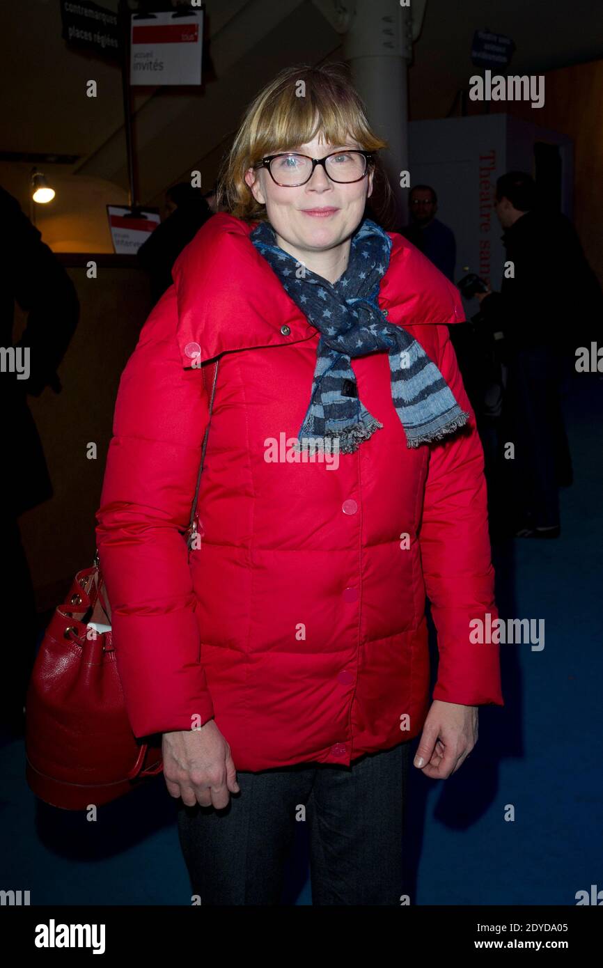 Isabelle Carre Teilnahme an der "Mariage Pour Tous" (Hochzeit für alle) Party Veranstaltung im Theater du Rond-Point in Paris, Frankreich, am 27. Januar 2013. Foto von Aurore Marechal/ABACAPRESS.COM Stockfoto