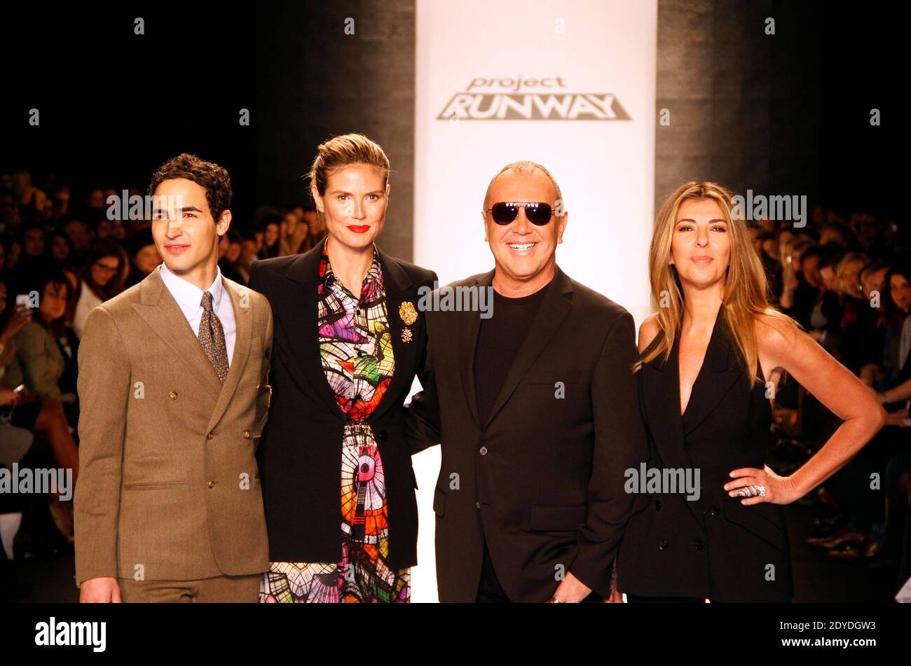 Zac Posen, Heidi Klum, Michael Kors und Nina Garcia posieren am 08. Februar 2013 beim Projekt Runway Finale im Lincoln Center New York City, New York. Foto von Donna ward/ABACAPRESS.COM Stockfoto