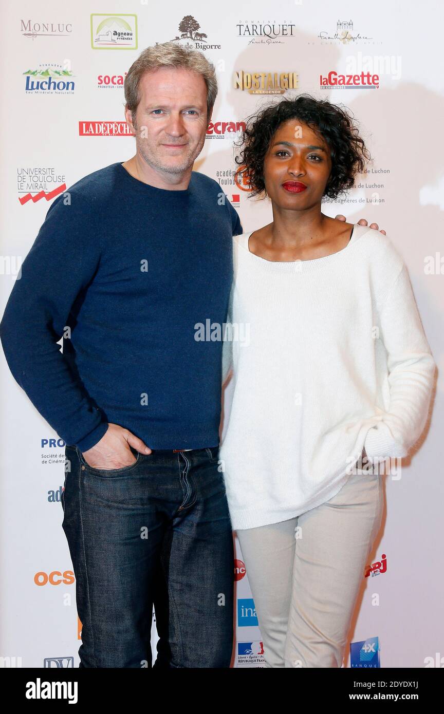 Sara Martins und Philippe Lefevre posiert während des 15. Internationalen Filmfestivals Luchon in Luchon, französische Pyrenäen, am 15. Februar 2013. Foto von Patrick Bernard/ABACAPRESS.COM Stockfoto
