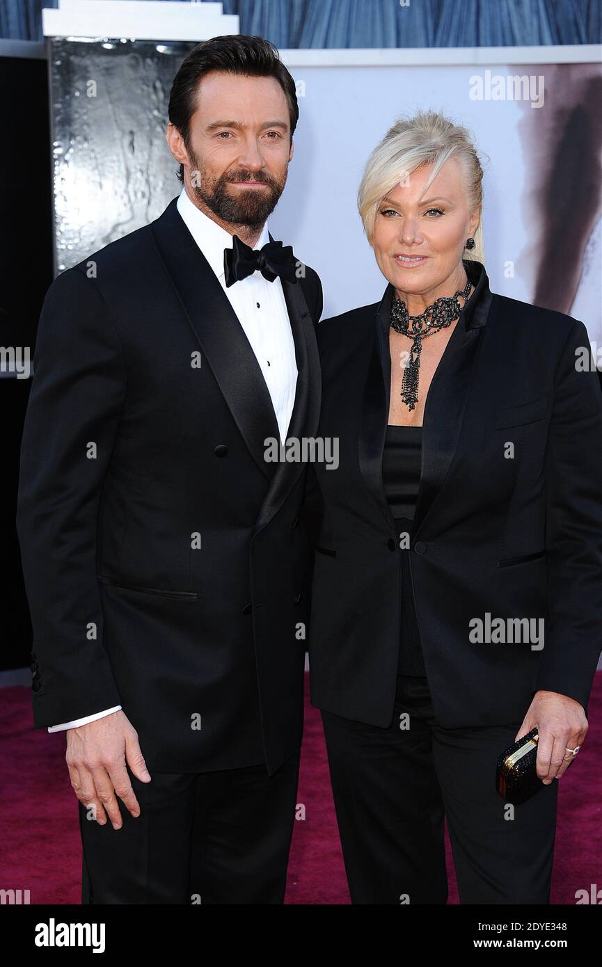 Hugh Jackman und seine Frau Deborra-Lee Furness kommen zu den 85. Academy Awards im Dolby Theater, Los Angeles, Ca, USA, 24. februar 2013. Foto von Lionel Hahn/ABACAPRESS.COM Stockfoto