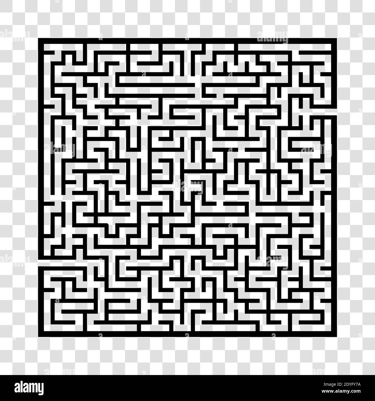 Schwieriges großes Labyrinth. Spiel für Kinder und Erwachsene. Puzzle für Kinder. Labyrinth-Rätsel. Finden Sie den richtigen Weg. Flache Vektorgrafik Stock Vektor