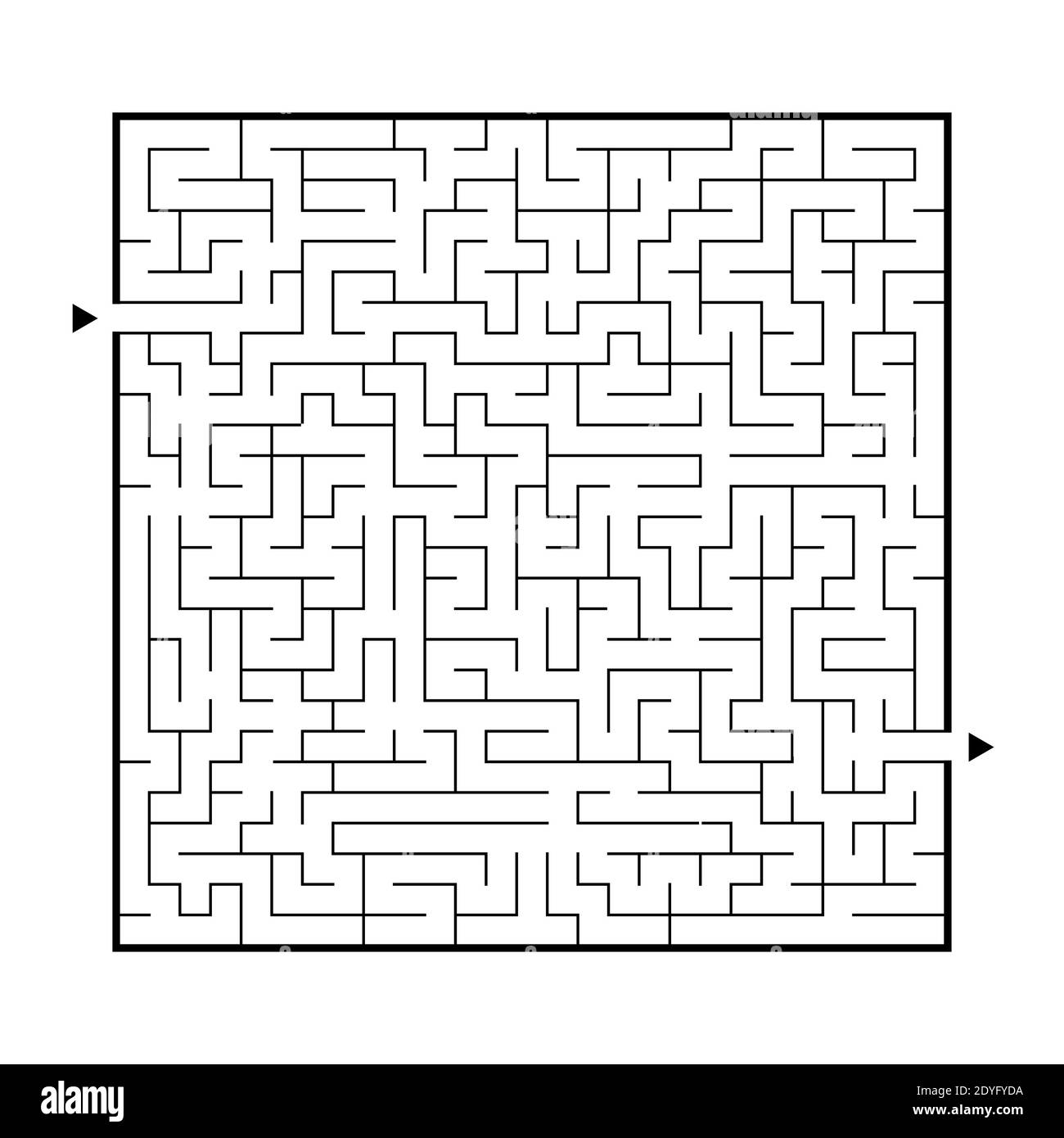 Schwieriges großes Labyrinth. Spiel für Kinder und Erwachsene. Puzzle für Kinder. Labyrinth-Rätsel. Finden Sie den richtigen Weg. Flache Vektorgrafik Stock Vektor