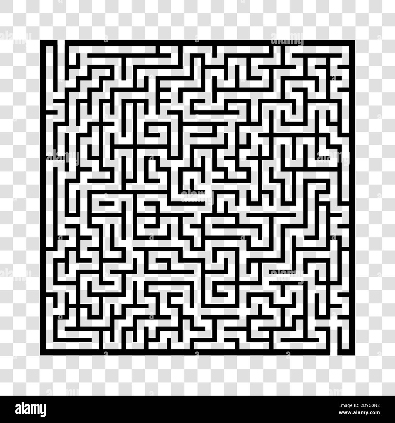 Schwieriges großes Labyrinth. Spiel für Kinder und Erwachsene. Puzzle für Kinder. Labyrinth-Rätsel. Finden Sie den richtigen Weg. Flache Vektorgrafik Stock Vektor
