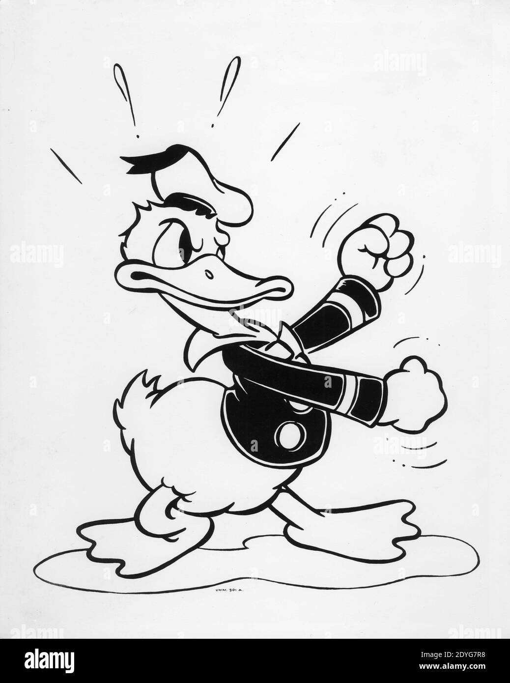 WALT DISNEYS DONALD DUCK 1936 Werbung für Walt Disney Productions / Vereinte Künstler Stockfoto