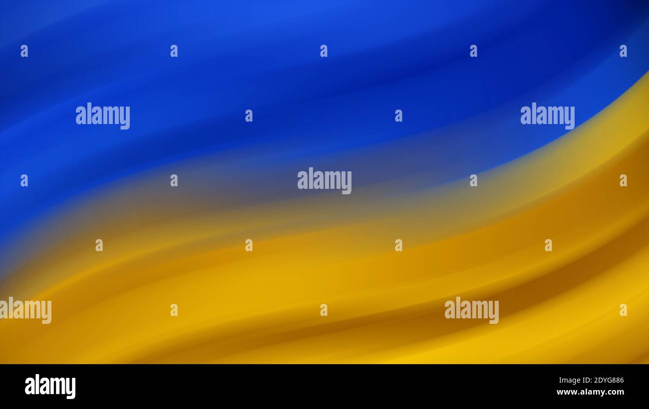 Abstract ukrainische Nationalflagge. Flagge der Ukraine. Hintergrund Stockfoto
