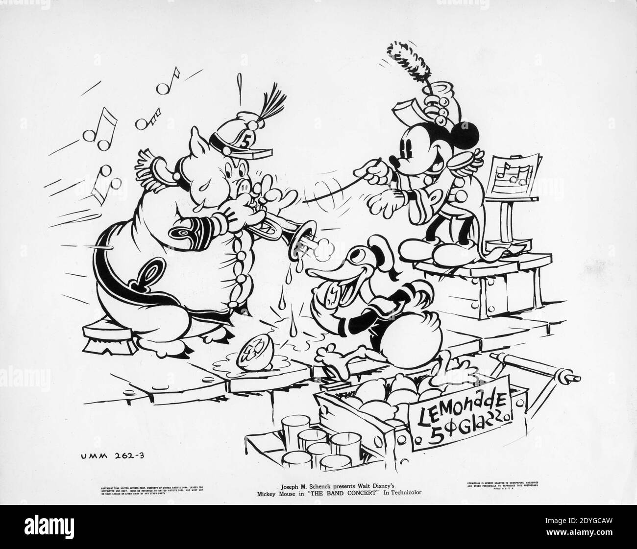 WALT DISNEYS MICKEY MOUSE und DONALD DUCK in DER BAND KONZERT 1935 Regisseur WILFRED JACKSON Walt Disney Productions / United Interpreten Stockfoto