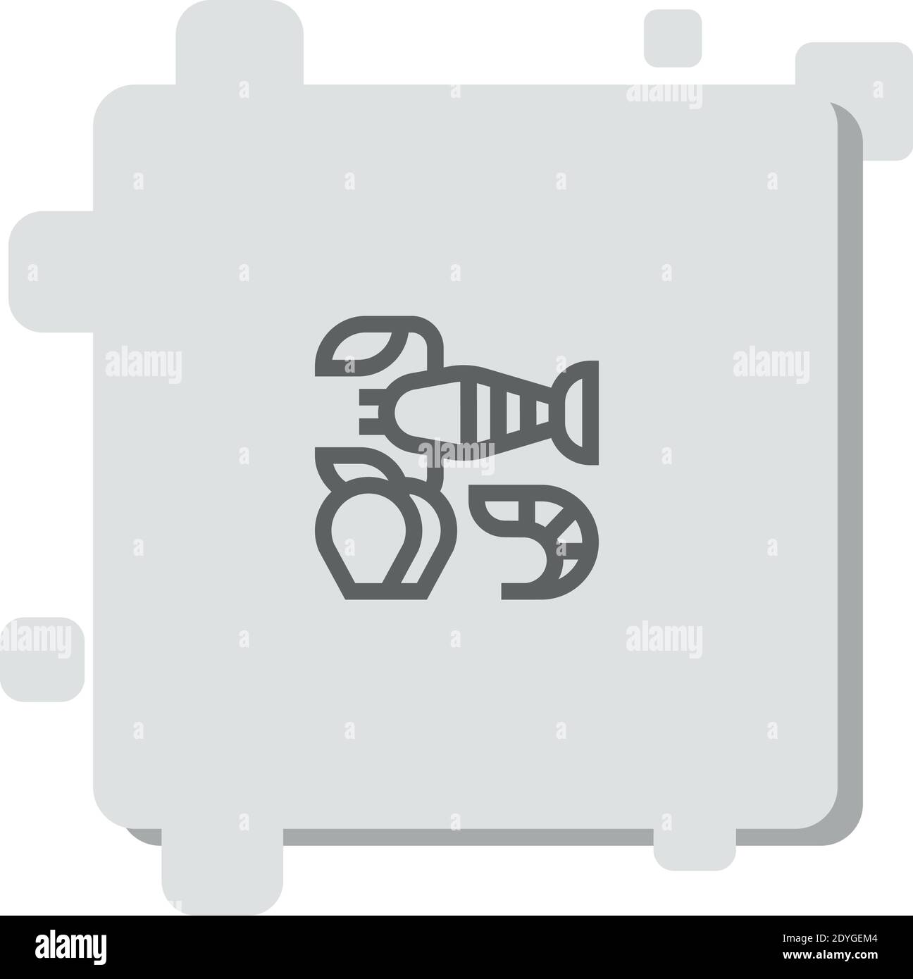 Schalentiere Vektor-Symbol Moderne einfache Vektor-Illustration Stock Vektor