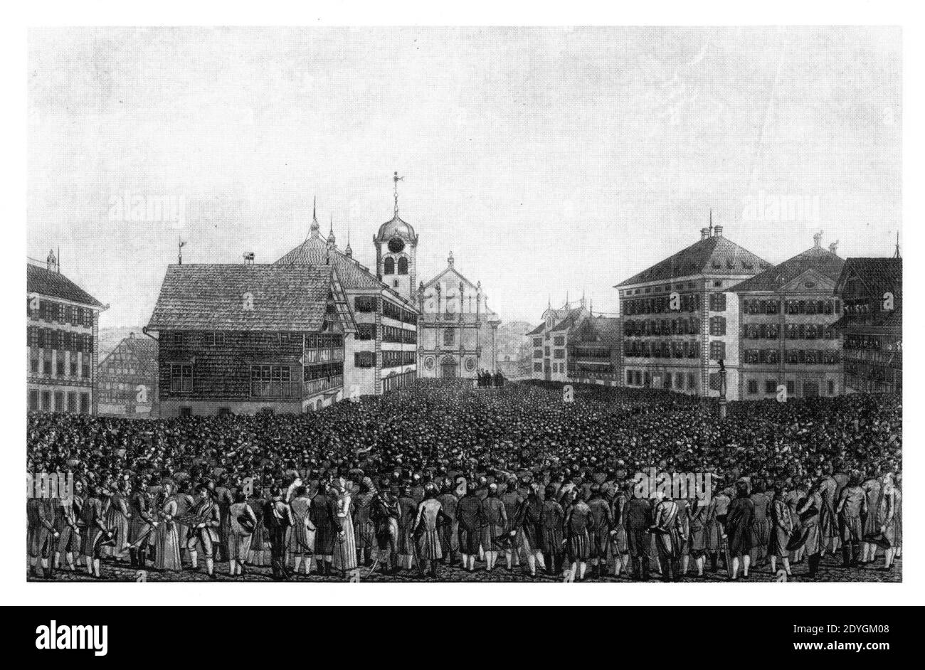 Landsgemeinde Appenzell Ausserrhoden 1814. Stockfoto