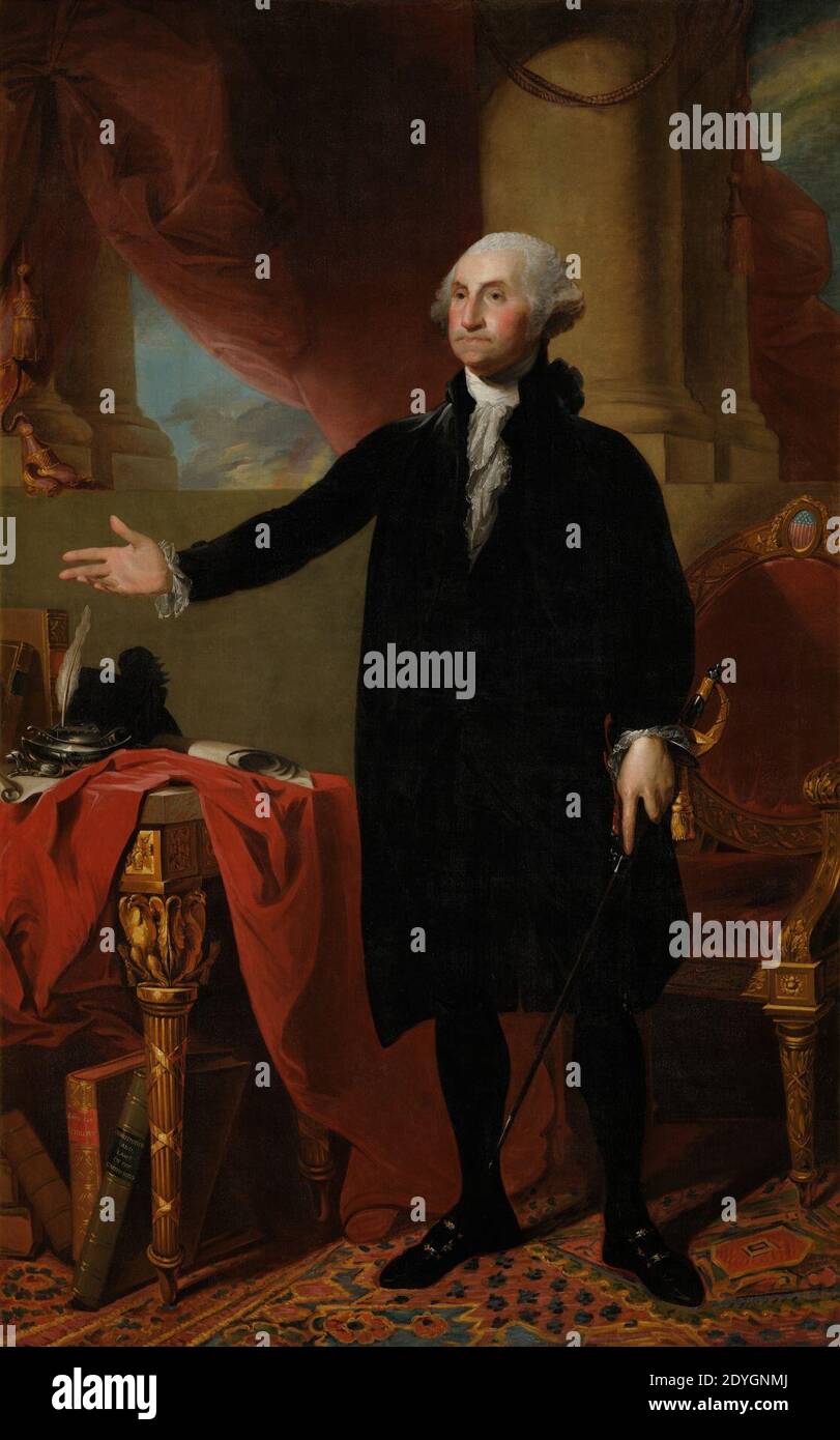 Lansdowne Porträt von George Washington von Gilbert Stuart (Replik, hohe Auflösung). Stockfoto