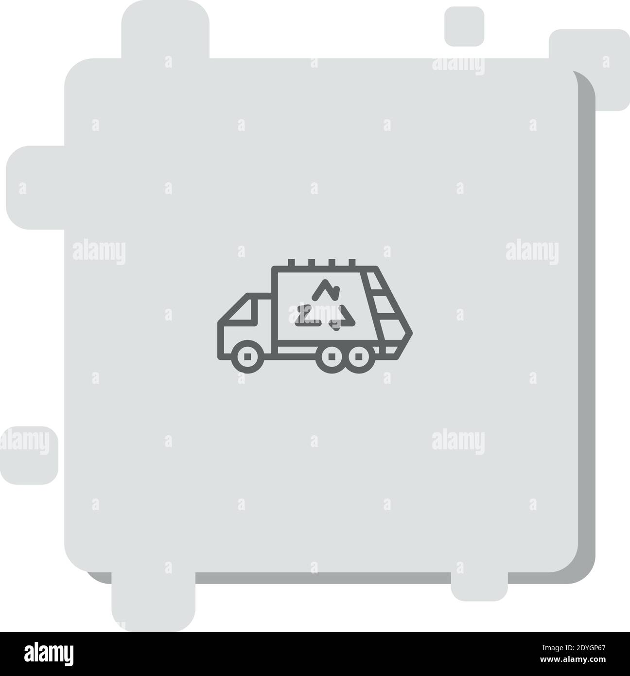 Müllwagen Vektor-Symbol Moderne einfache Vektor-Illustration Stock Vektor