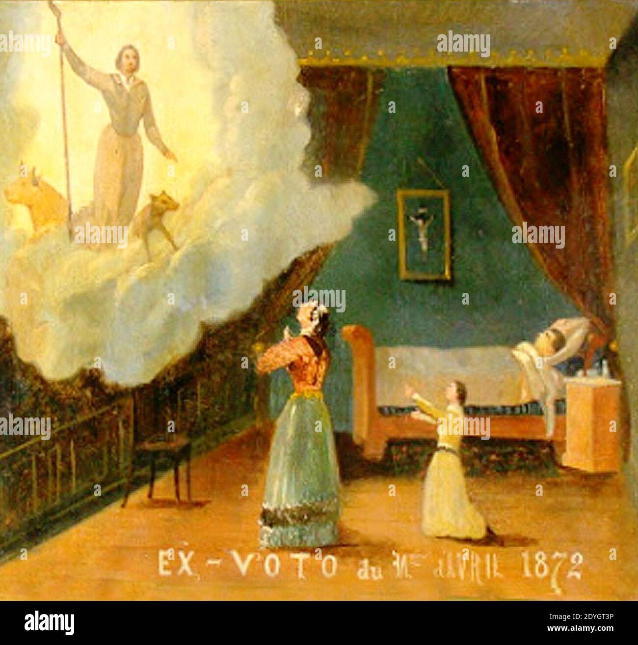 Le Beaucet Saint Gens ex voto. Stockfoto