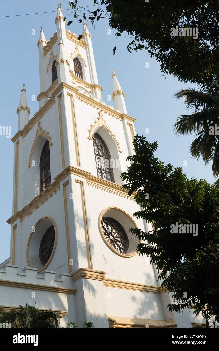 Mumbai Indien die St. Thomas Cathedral wurde 1718 fertiggestellt und war die erste anglikanische Kirche in Mumbai. Stockfoto