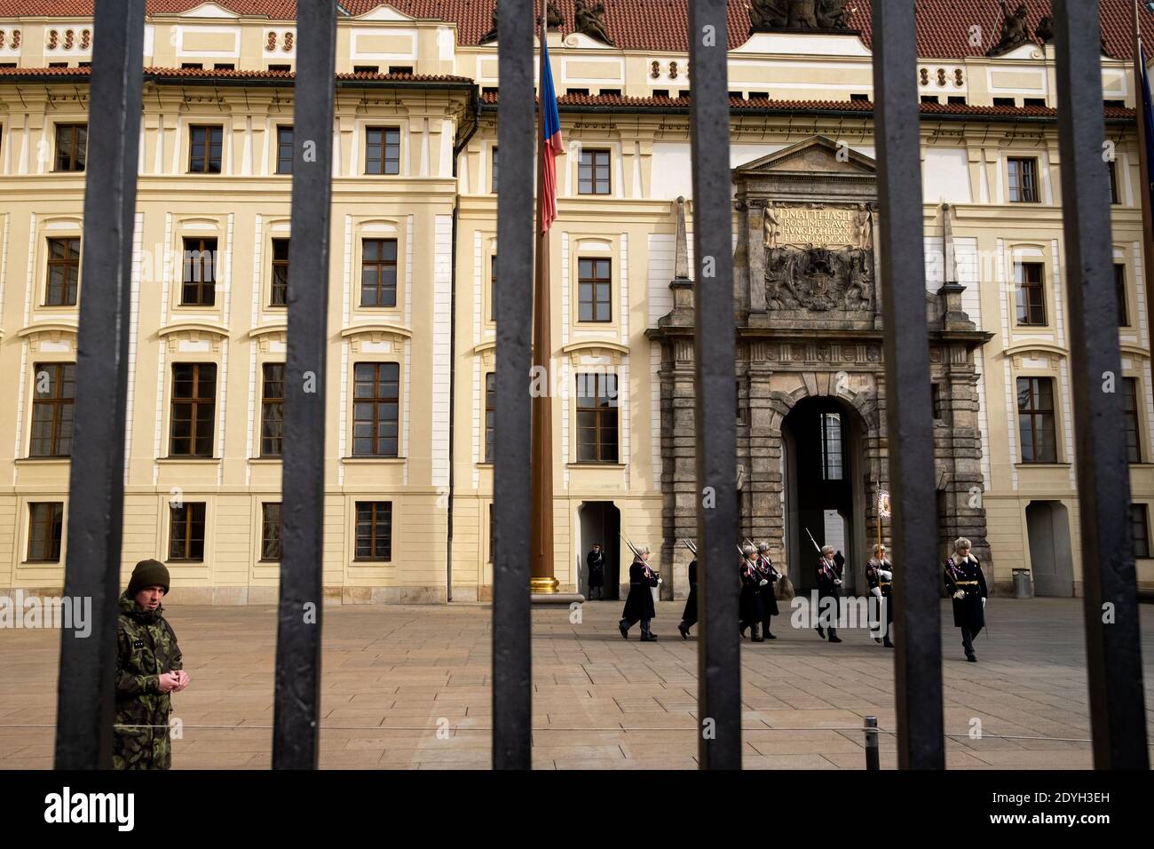 Ilustration von Prag, Hauptstadt der Tschechischen Republik. Ilustration de Prague, Capitale de la Republique Check. Stockfoto