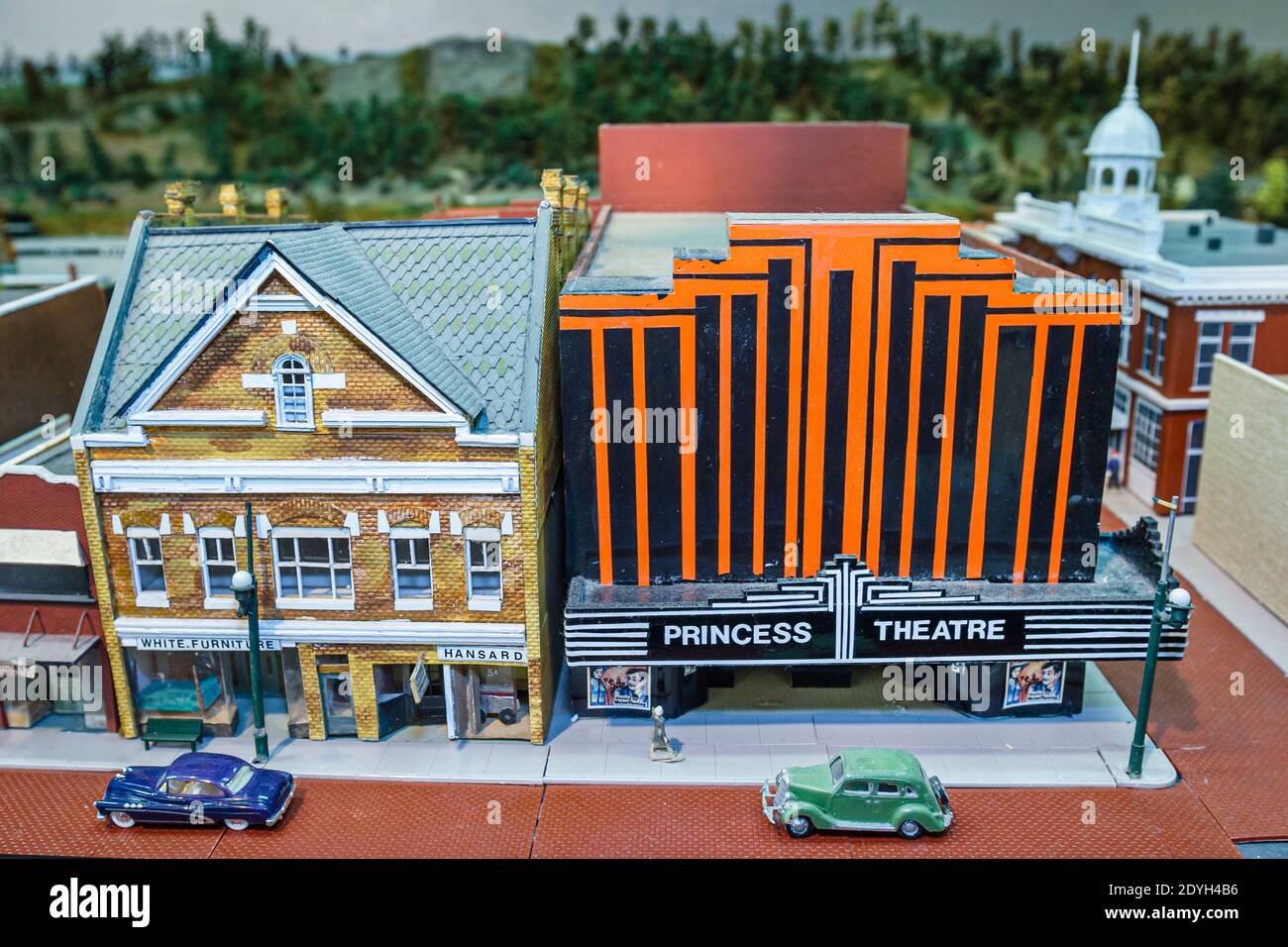 Alabama Gadsden Mary G. Hardin Center for Cultural Arts, Innen Modell Miniaturstadt, Stockfoto