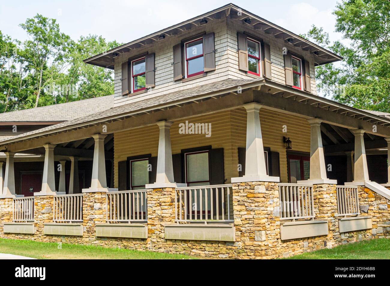 Alabama Marbury Confederate Memorial Park, Museumshaus für Veteranen Nachbau, Stockfoto