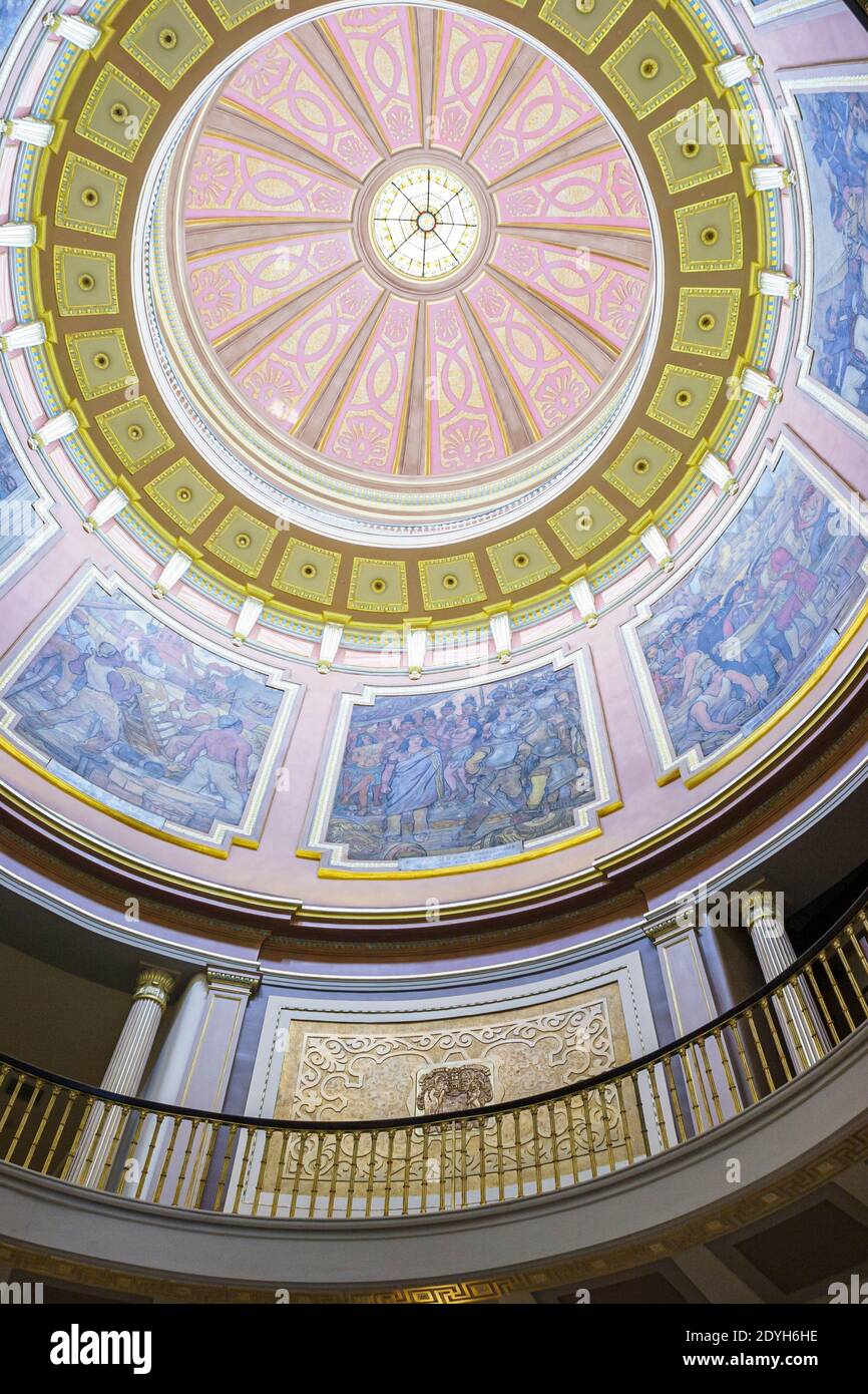 Alabama Montgomery State Capitol Gebäude Rotunde Wandmalereien Kuppel, innen, Stockfoto