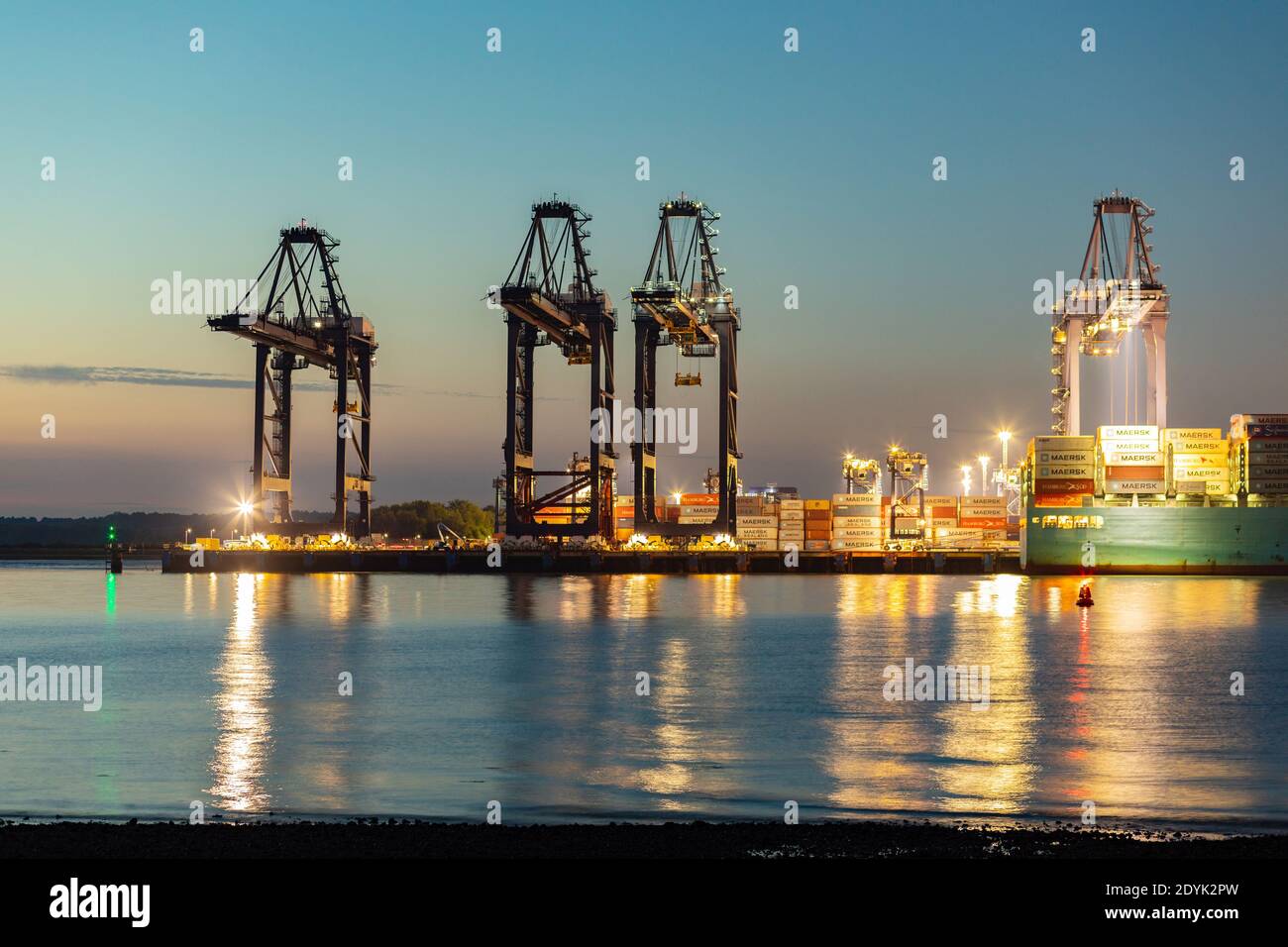 Hafen von Felixstowe Stockfoto