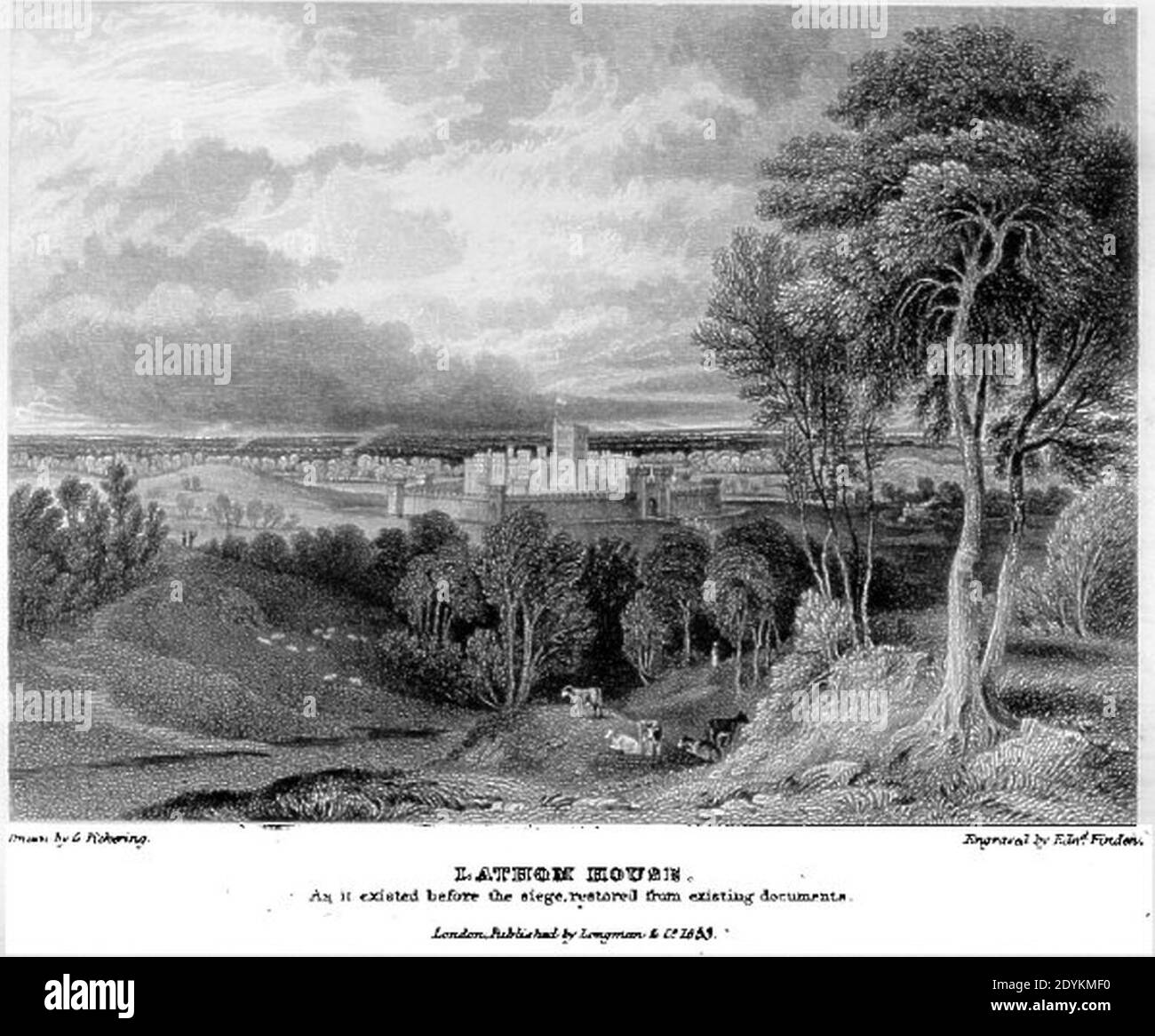 Lathom Haus zur Zeit der Bürgerkriege. Stockfoto