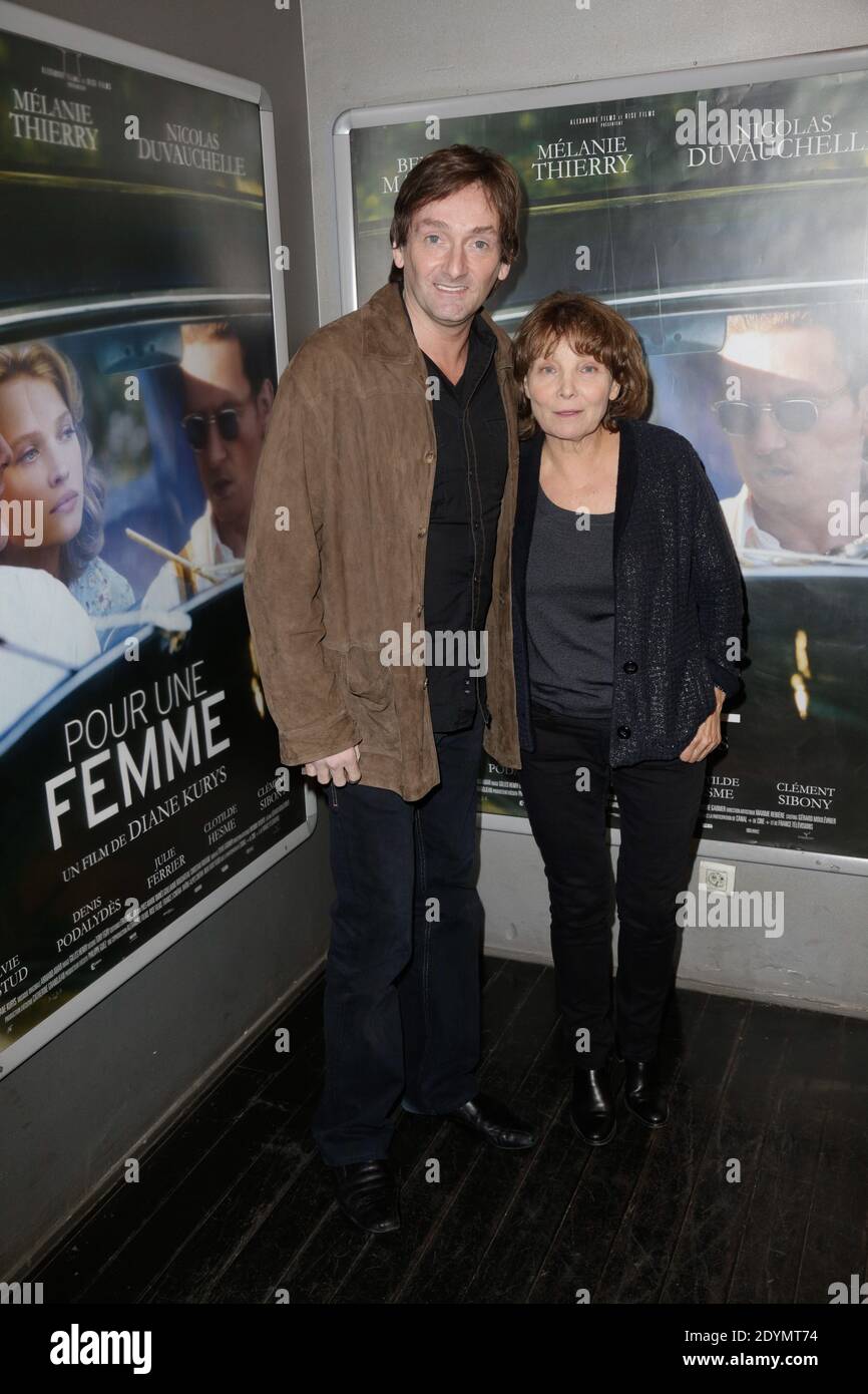 Pierre Palmade und Diane Kurys bei der Premiere von "Pour Une femme", die am 24. Juni 2013 im Publicis-Kino in Paris, Frankreich, stattfand. Foto von Jerome Domine/ABACAPRESS.COM Stockfoto