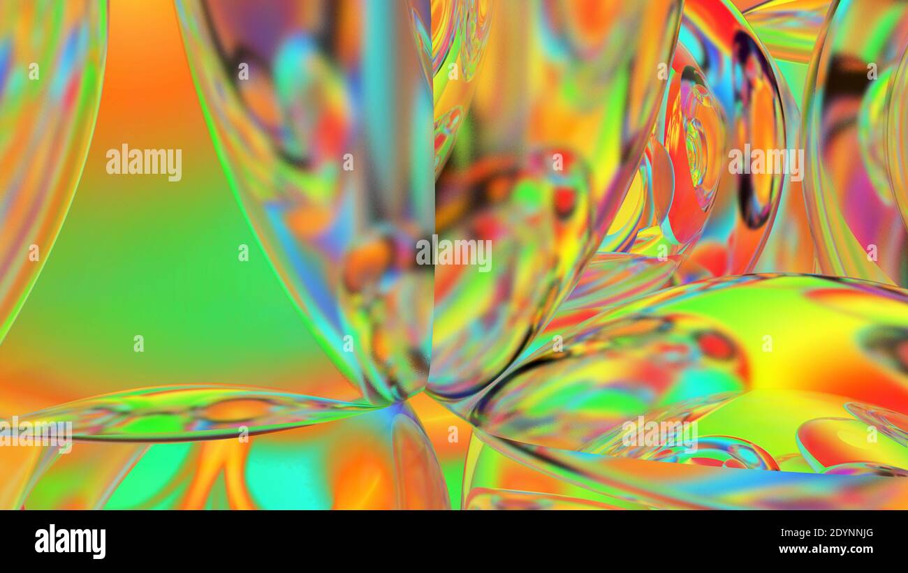 Abstrakte bunte Kreise Hintergrund, 3D-Rendering Stockfoto