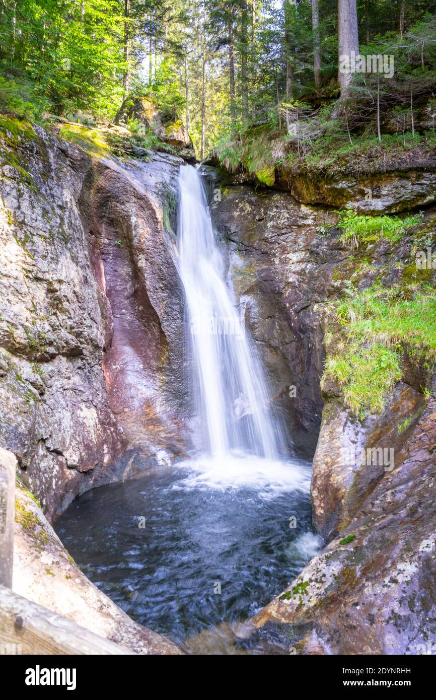 Hochfall Wasserfall bei Bodenmais im Bayerischen Wald Deutschland Stockfoto