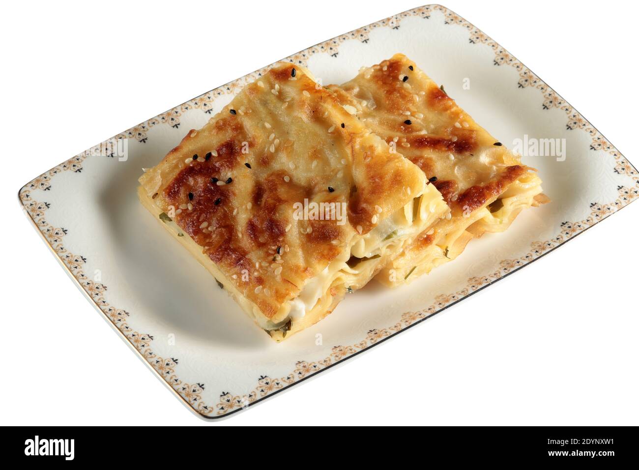 Käse und Spinatkuchen. Su Boregi. Stockfoto