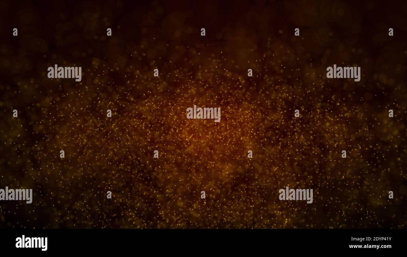 Brennende rote heiße fliegende Funken Feuer in den Nachthimmel Abbildung Stockfoto