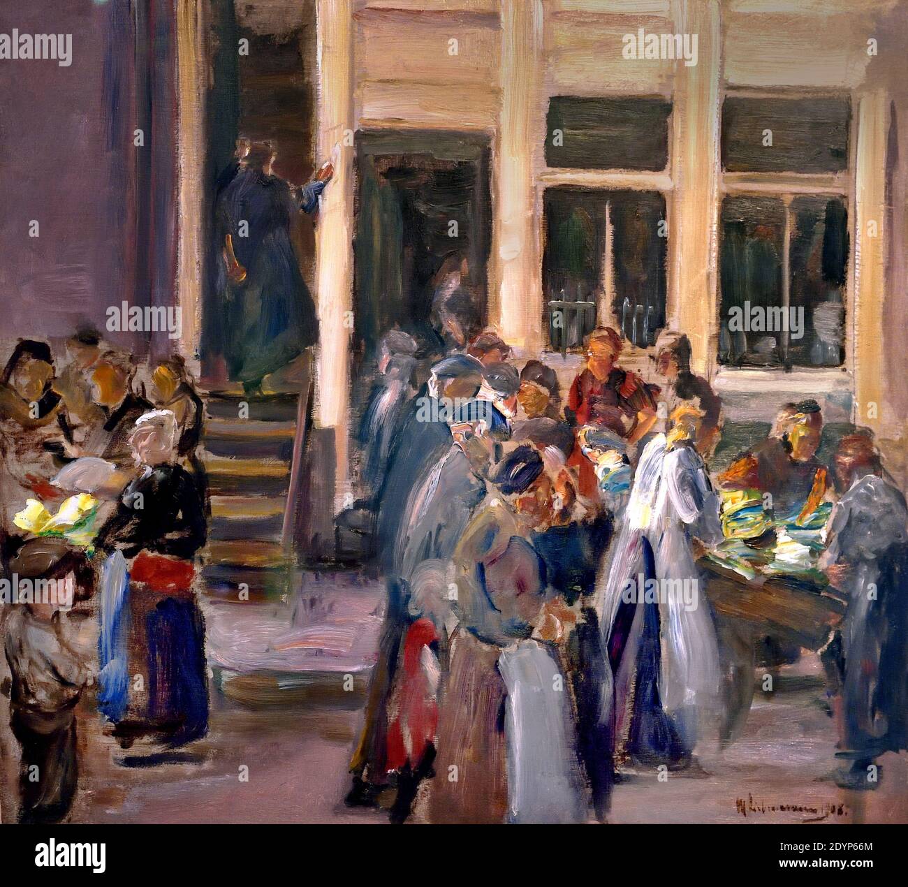 Judengasse in Amsterdam MAX LIEBERMANN (1847-1935) Deutsch Deutschland Jüdisches Historisches Museum Amsterdam, Niederlande, Niederländisch, (Dieses Gemälde zeigt Max Liebermanns Interesse an Amsterdam im Allgemeinen und dem jüdischen Viertel dieser Stadt im Besonderen.) Stockfoto