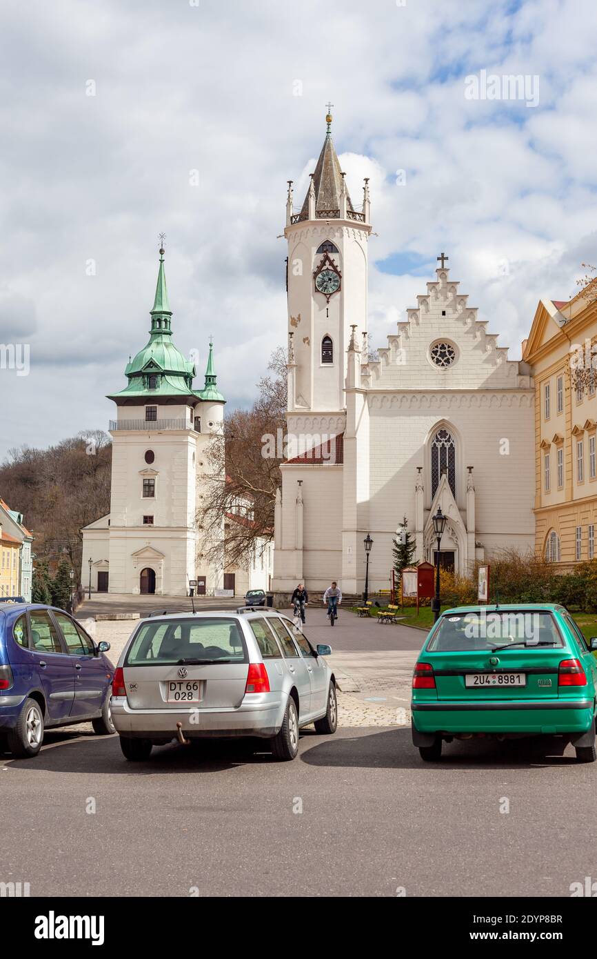 Kirche des heiligen Johannes des Täufers in Teplice, Tschechische Republik Stockfoto