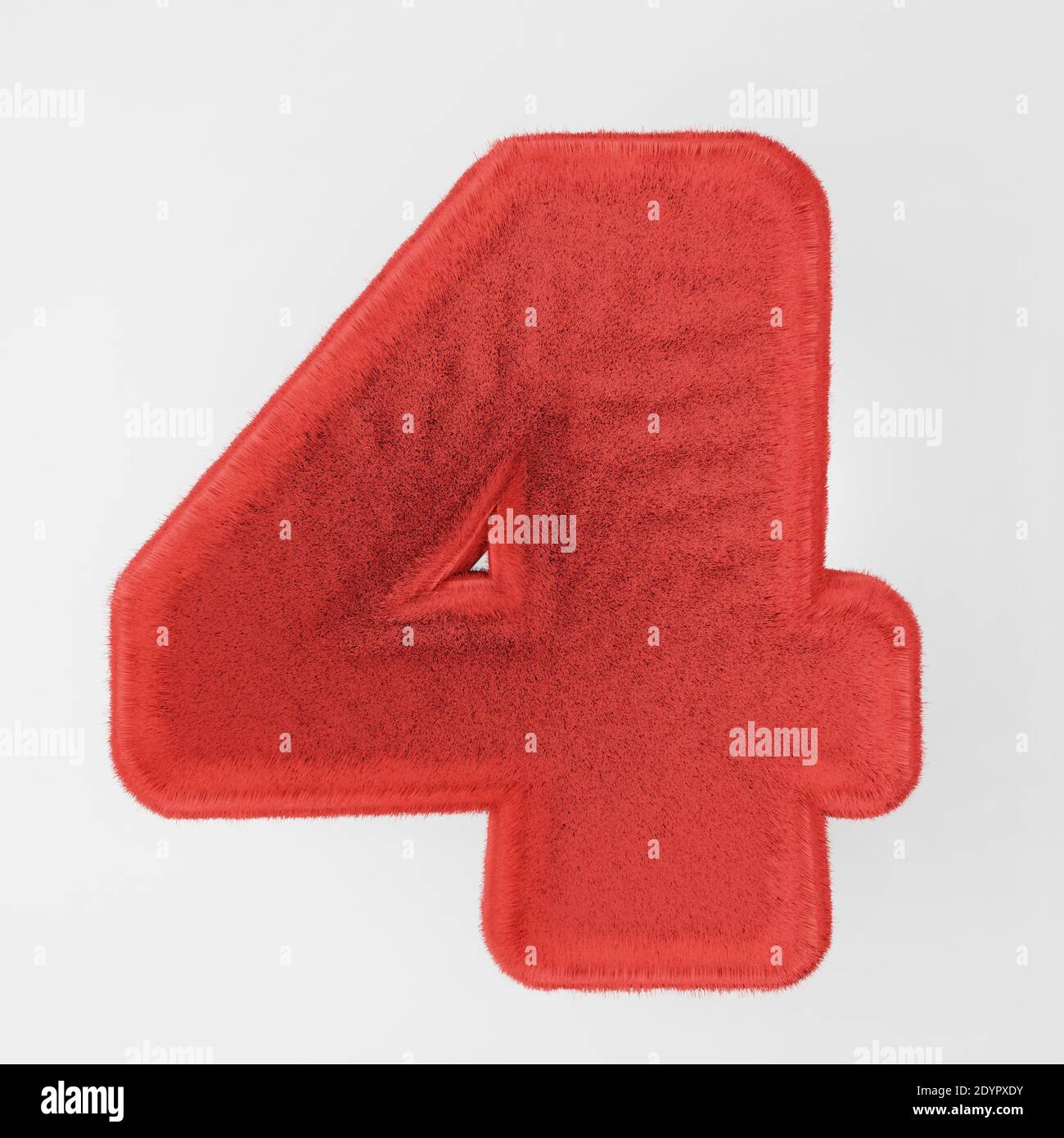 Anzahl aus Fell . 3d-Rendering Stockfoto