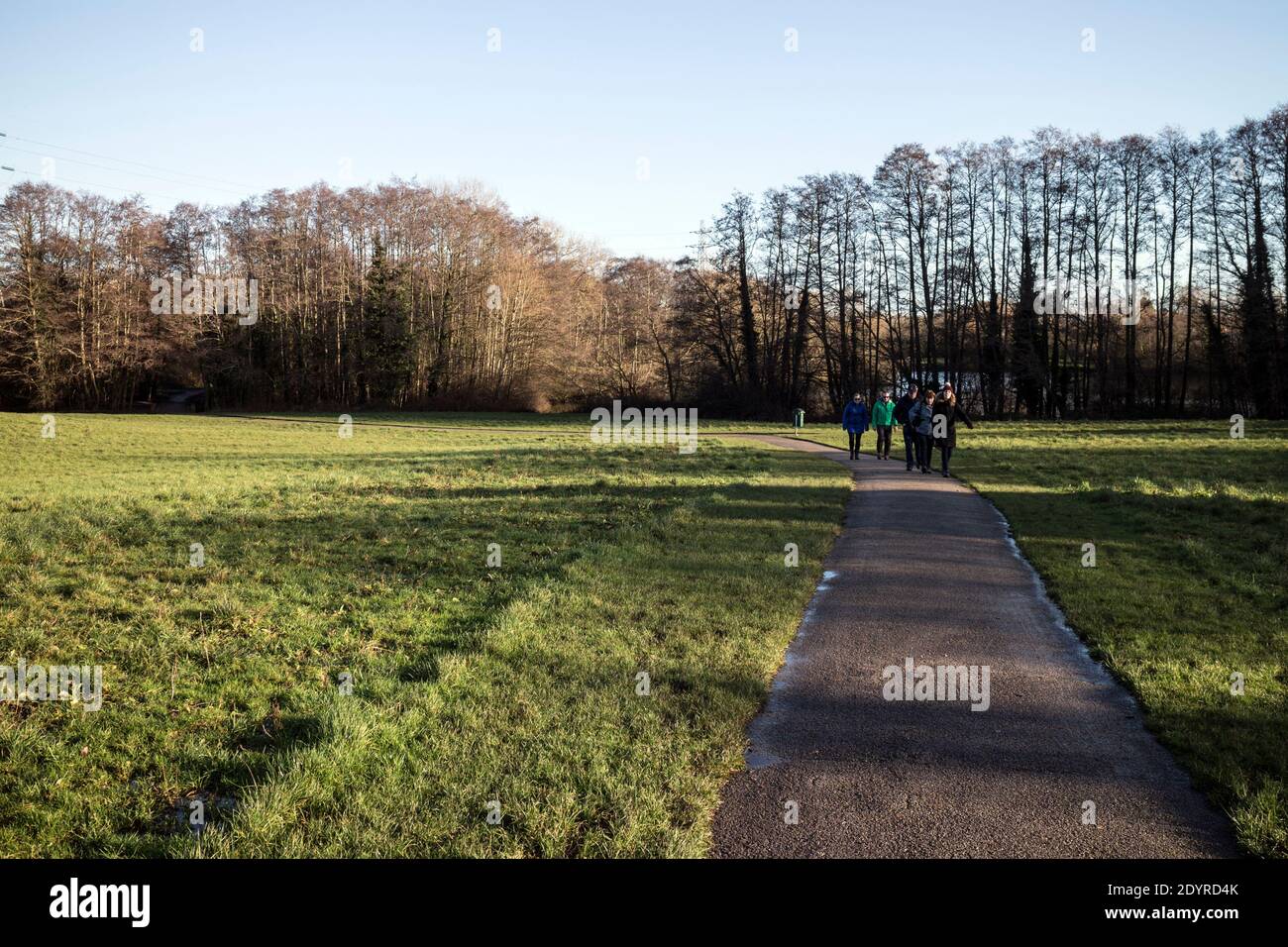 Hillfield Park im Winter, Monkspath, Solihull, West Midlands, Großbritannien Stockfoto