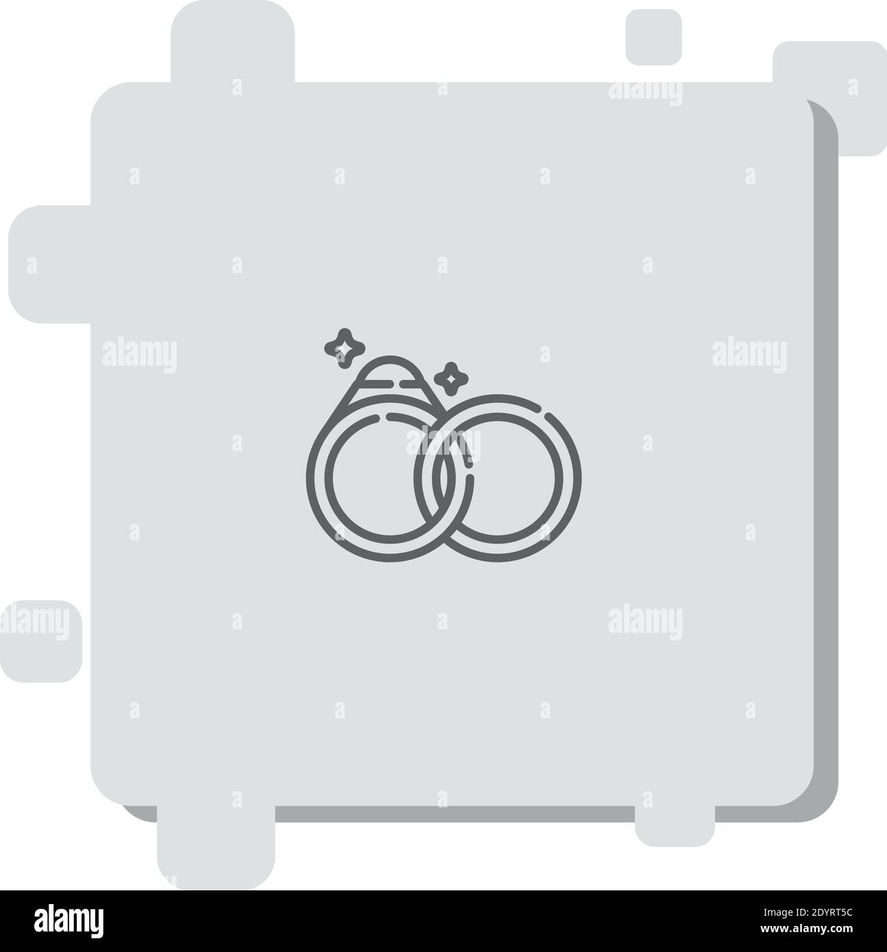 Eheringe VektorSymbol moderne einfache VektorIllustration Stock