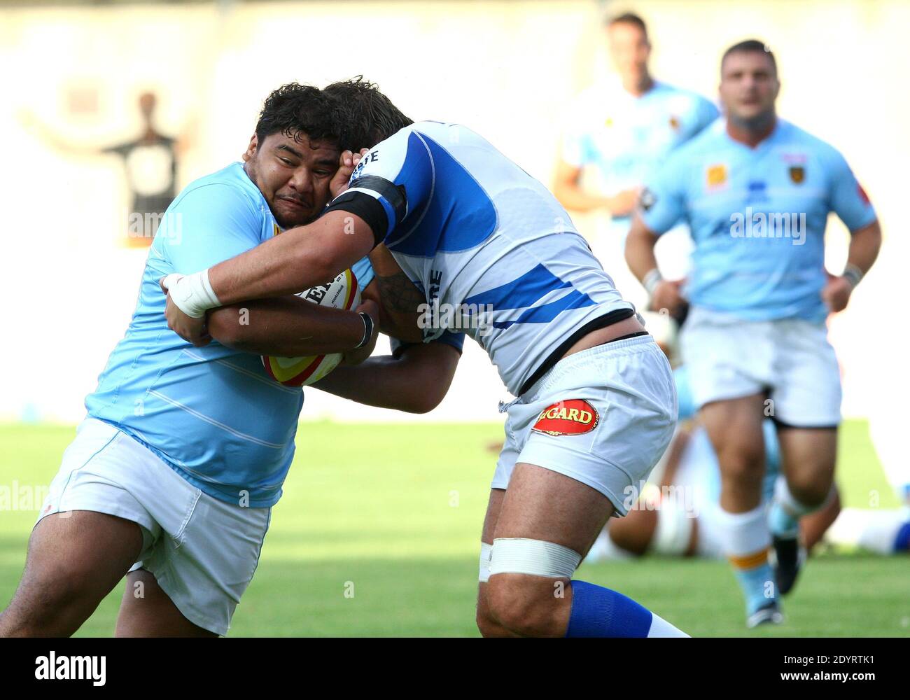 USA Perpignans Romain Taofifenua im Freundschaftsspiel USAP Perpignan gegen CO Castres Olympique. Am 26. Juli 2013 im Aime Giral Stadion in Perpignan, Südfrankreich. Foto von Michel Clementz/ABACAPRESS.COM Stockfoto