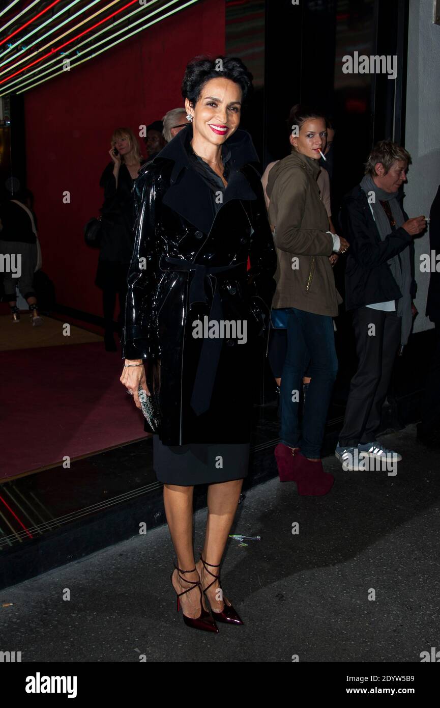 Farida Khelfa war am 27. September 2013 bei Jean-Paul Gaultiers Spring-Summer 2014 Ready-to-wear-Ausstellung im LeParadis Latin in Paris, Frankreich, vertreten. Foto von Nicolas Genin/ABACAPRESS.COM Stockfoto