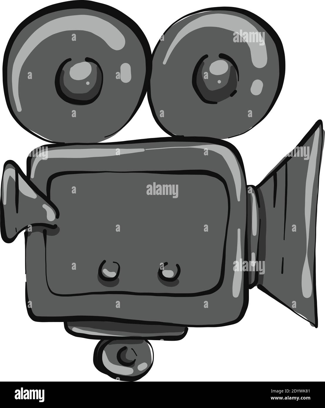 Alte Kamera, Illustration, Vektor auf weißem Hintergrund. Stock Vektor
