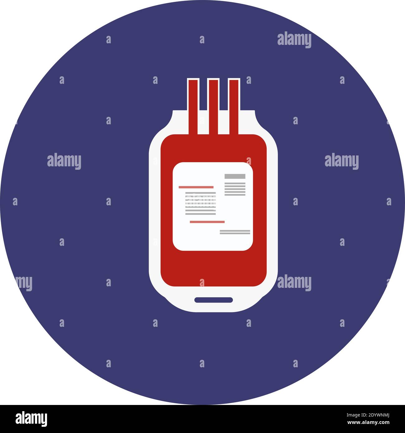 Blutbeutel, Illustration, Vektor auf weißem Hintergrund. Stock Vektor