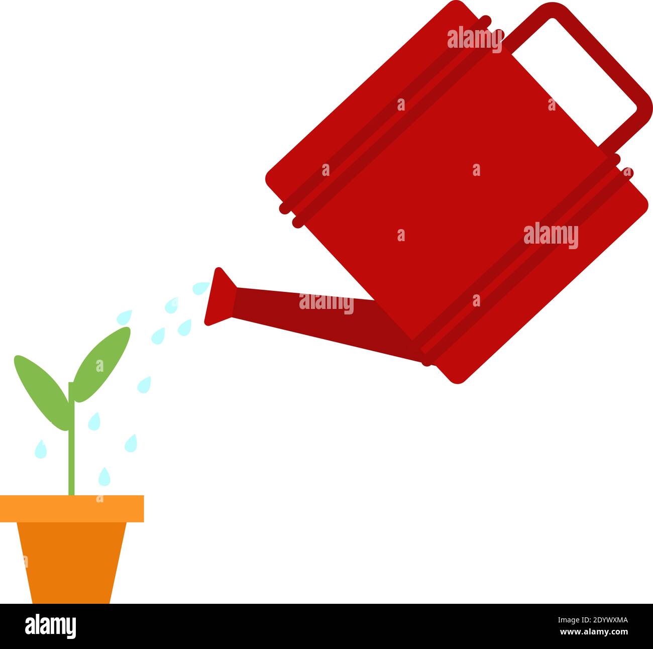 Gießkanne, Illustration, Vektor auf weißem Hintergrund. Stock Vektor