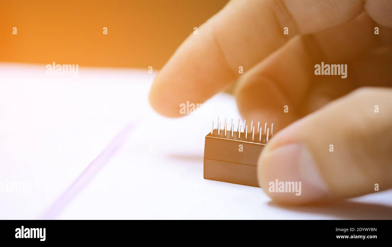 Elektronischer IC-Teil für Hauptplatine Stockfoto