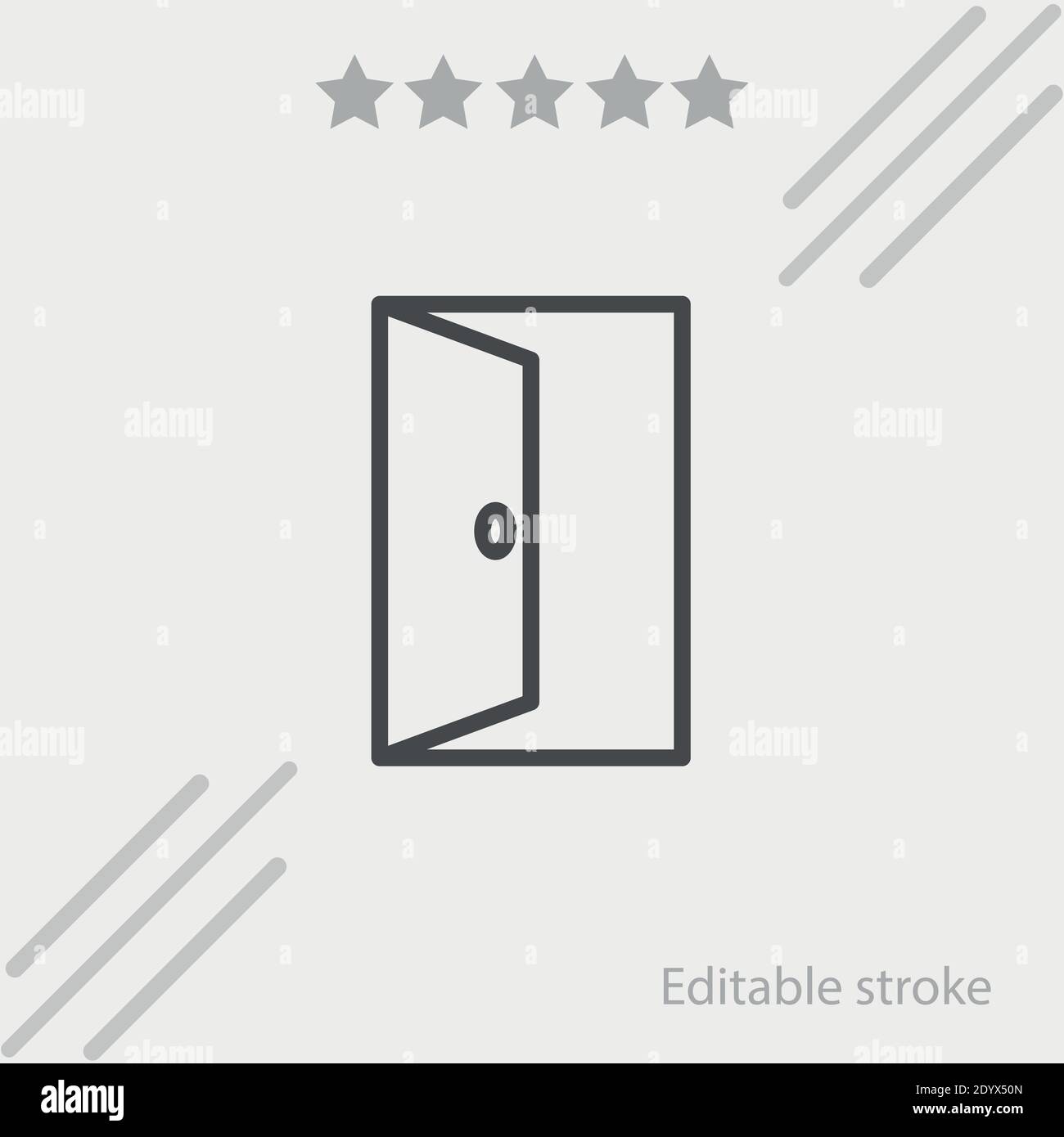 Offene Tür Vektor-Symbol Moderne einfache Vektor-Illustration Stock ...