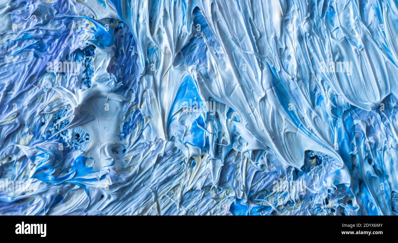 Pinselstriche mit blauem Farbverlauf Stockfoto