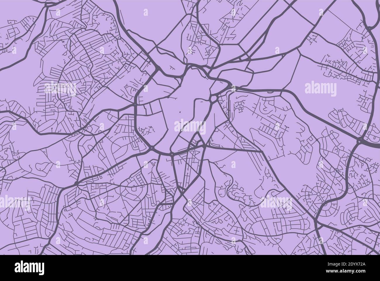 Detaillierte Karte von Sheffield Stadt Verwaltungsgebiet. Lizenzfreie Vektorgrafik. Stadtbild-Panorama. Dekorative Grafik Touristenkarte von Sheffield Stock Vektor