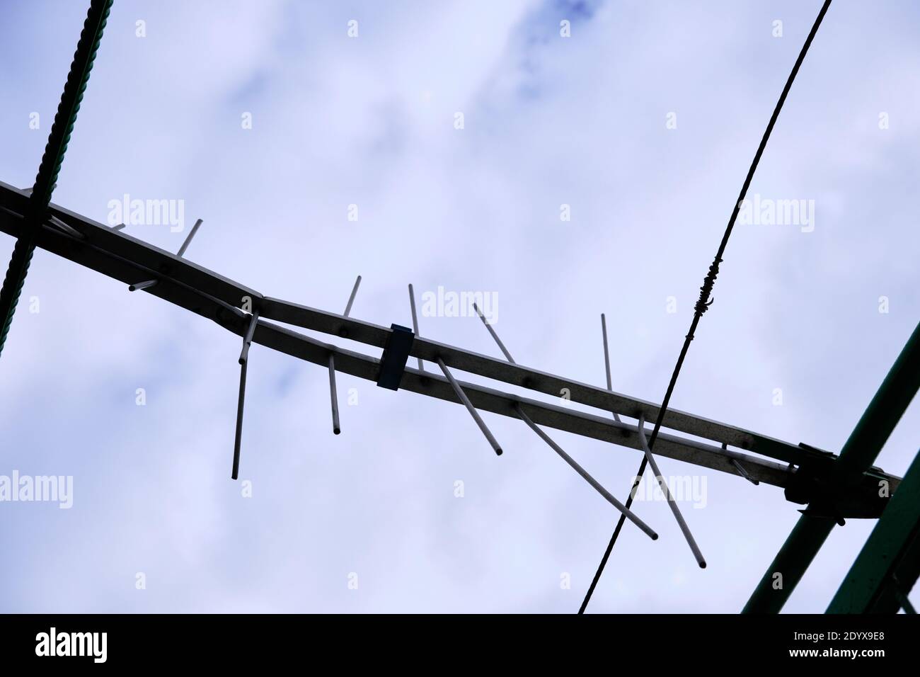 Wolkig und alten olt Art Antenne Himmel Hintergrund. Stockfoto