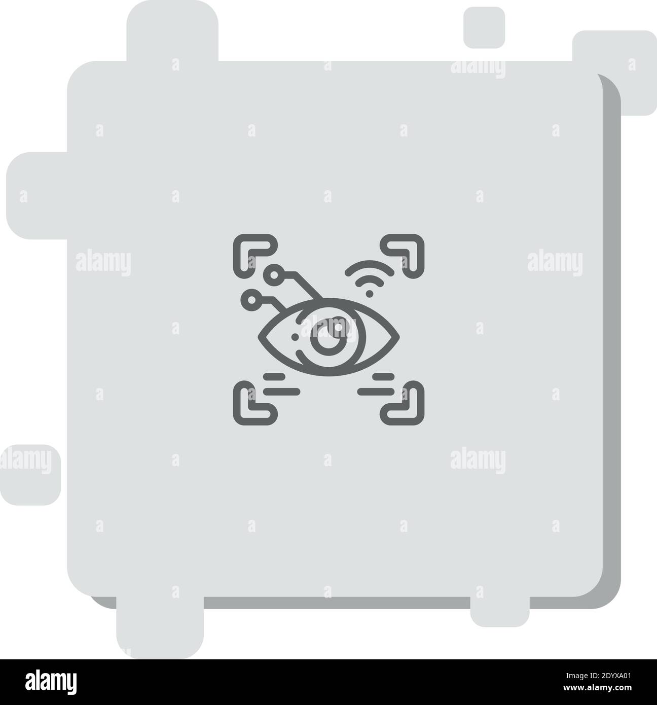 Eye Scanner Vektor-Symbol Moderne einfache Vektor-Illustration Stock Vektor