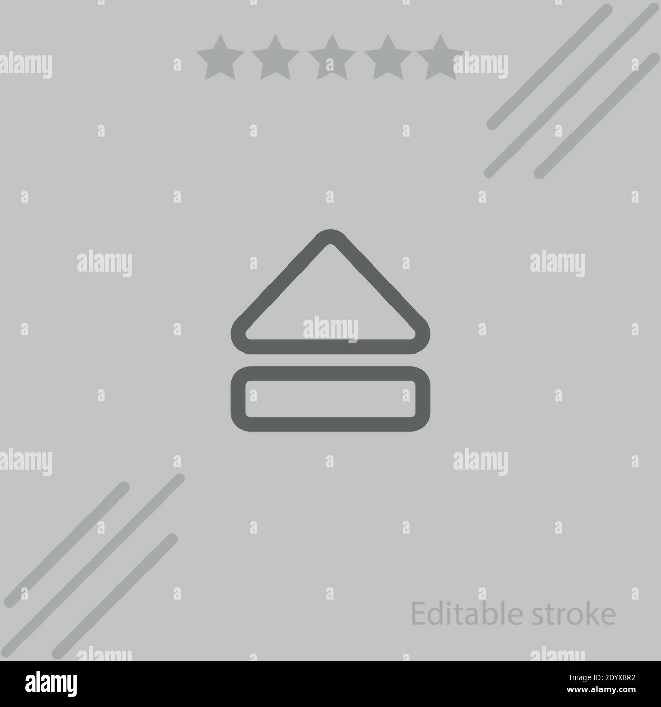 Auswurftaste Umriss Vektor-Symbol Moderne einfache Vektor-Illustration Stock Vektor