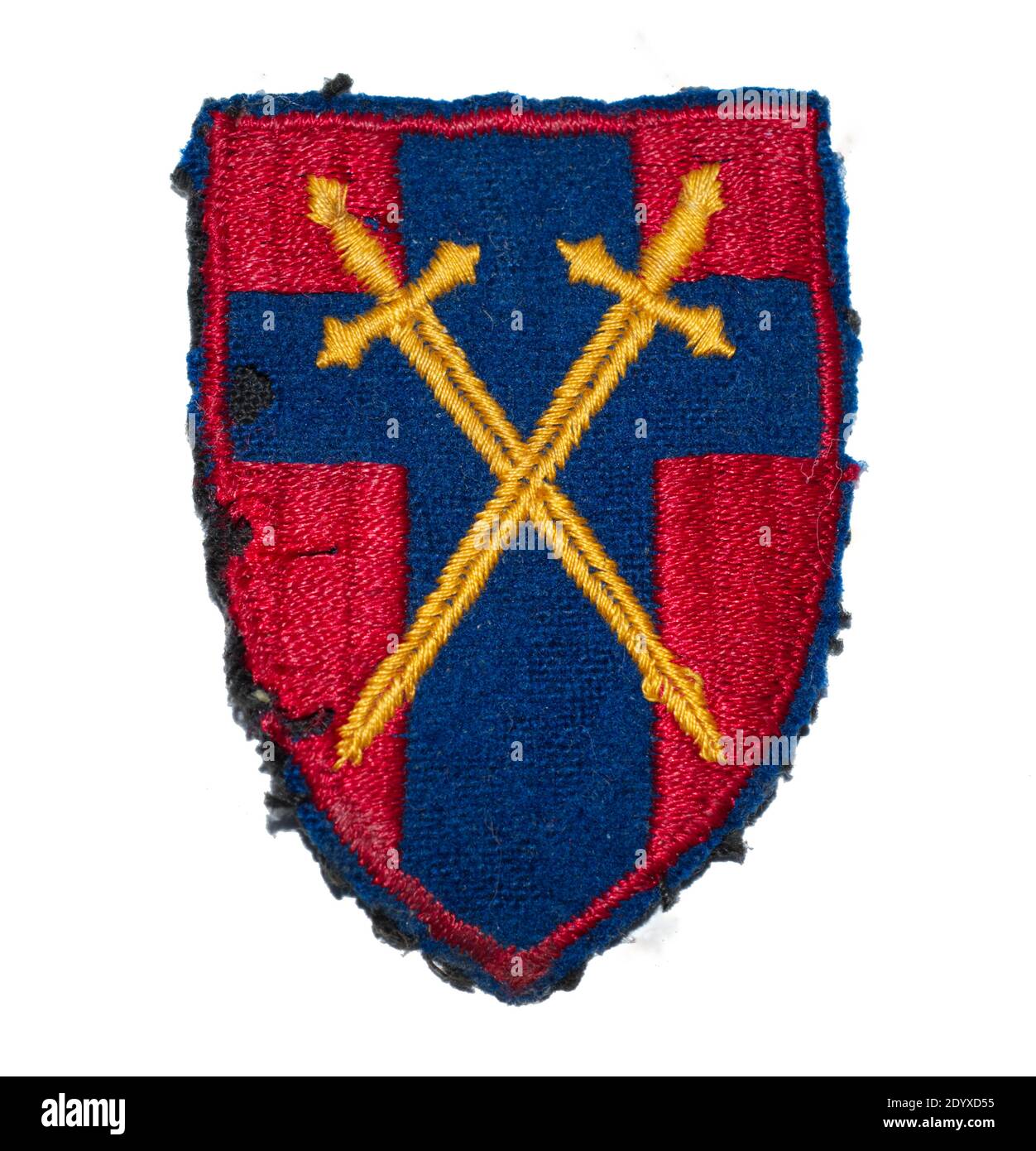 Ein Schulterblitz der 21st Army Group, einer zwischen 1943 und 1945 aktiven britischen Armee-Einheit, die später in British Army of the Rhine (1945-1994) umbenannt wurde. Stockfoto