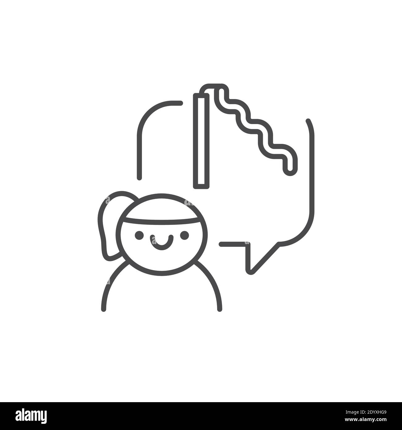 Kinder rhythmische Gymnastik Farbe Linie Symbol. Piktogramm für Webseite, mobile App, Promo. Stock Vektor