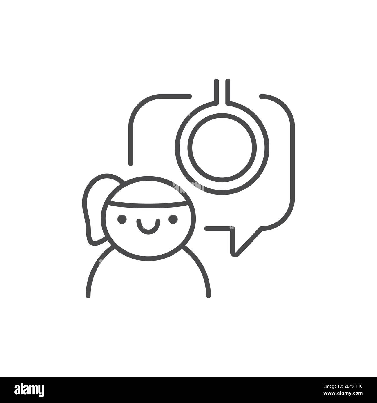 Aerobic-Studio Farbliniensymbol. Piktogramm für Webseite, mobile App, Promo. Stock Vektor