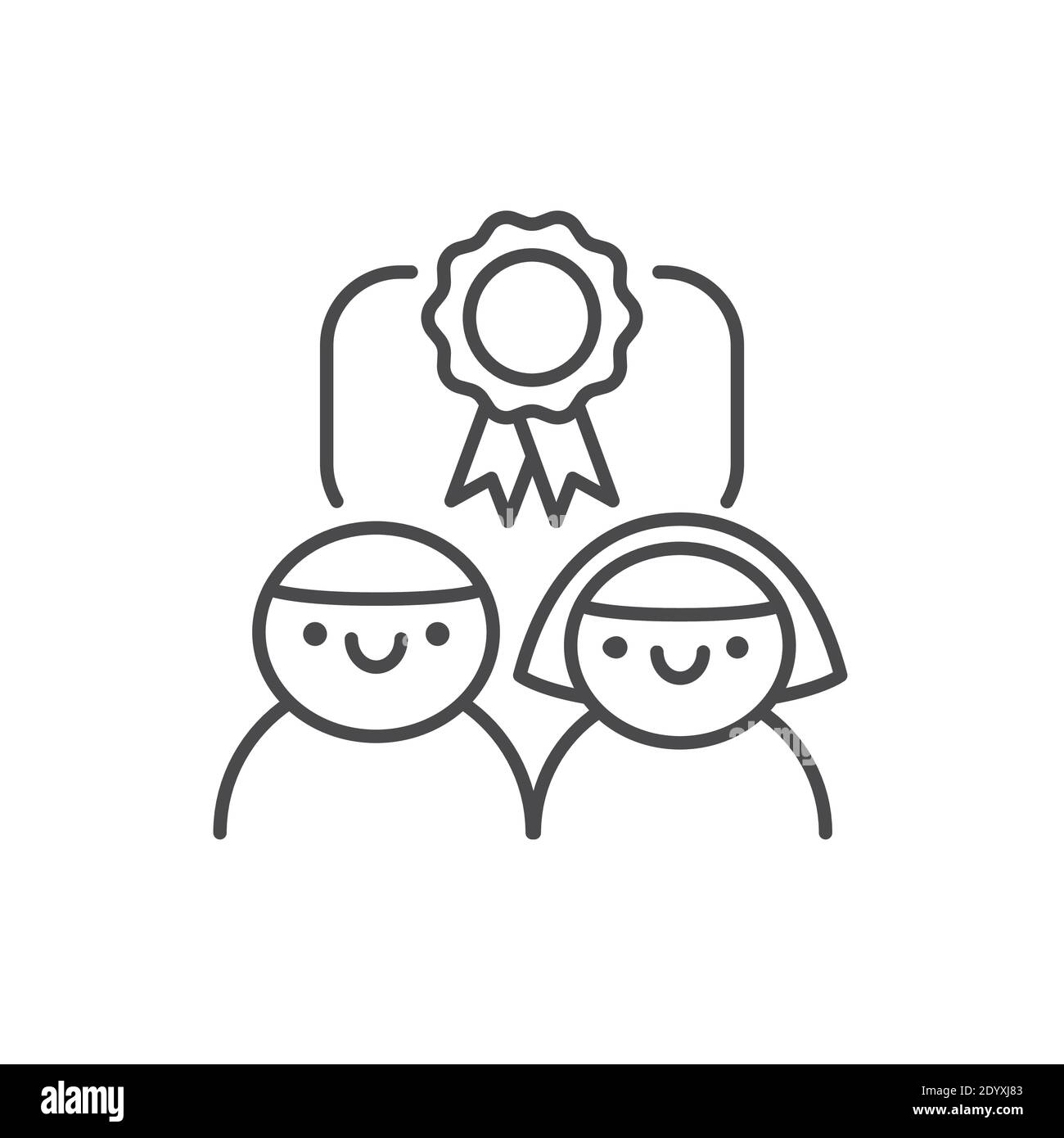 Symbol für die Farblinie für Führungstraining. Piktogramm für Webseite, mobile App, Promo. Stock Vektor